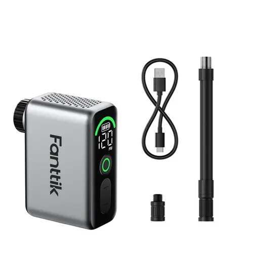 Fanttik X10 Ace Cordless Tire Pump - Wireless 120 PSI Pocket-Size Power Inflator, 0.29lb Compact 2.83×2.09×1.18in Model, 22s 80-100 PSI Fast Fill, Smooth No-Vibration, Presta & Schrader Valves, Batteries Included, Portable for Road Bikes