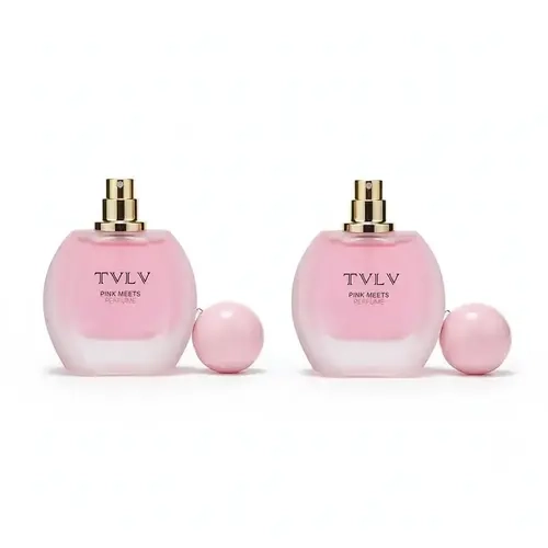 TVLV Pink Meets Perfume 2pcs Bundle, 30ml/pc Eau de Toilette with Floral Scents Perfume, Floral and Fruity Scent, Sweet Floral Perfume, Floral Fusion Fragrance, Long-Lasting Fragrance for Women and Girls, Floral Fragrance Blend, Floral Perfumes