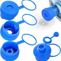 GJANSH 3 Pack 3 and 5 Gallon Water Jug Cap, Upgrade Silicone Reusable Replacement Caps, Non Spill Lids for 55mm Standard/Screw/Crown Tops Water Bottle
