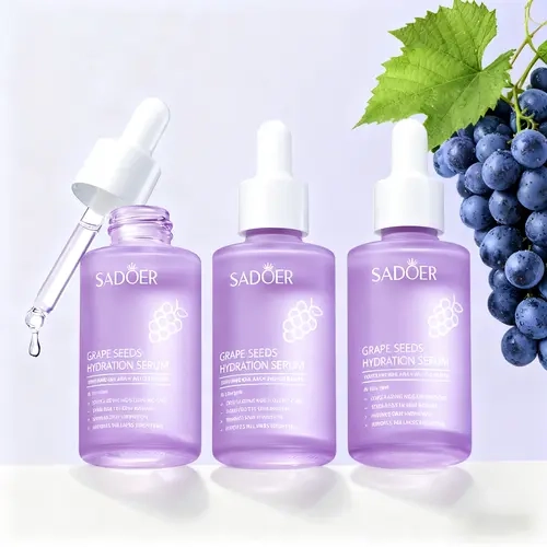 60% Natural Acids Grape Seed Serum - Anti-Oxidation Serums & Essences, Exfoliating Firming Rejuvenation Skincare, Deep Penetration Hydrator for Brightening Skin & Minimizing Pores - 30ml