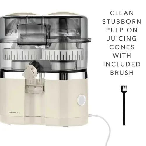 Henning Lee Dual-Head Electric Citrus Juicer with Built-In Slicer