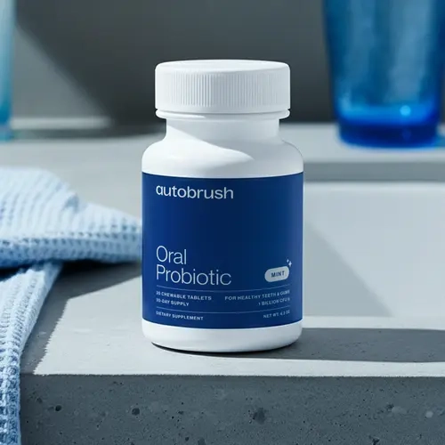Autobrush Oral Probiotics | 1 Billion CFU per Tablet | Supports Gum Health, Plaque Balance & Fresh Breath | Mint & Mixed Berry | Ages 3+ | Chewable Daily Tablet