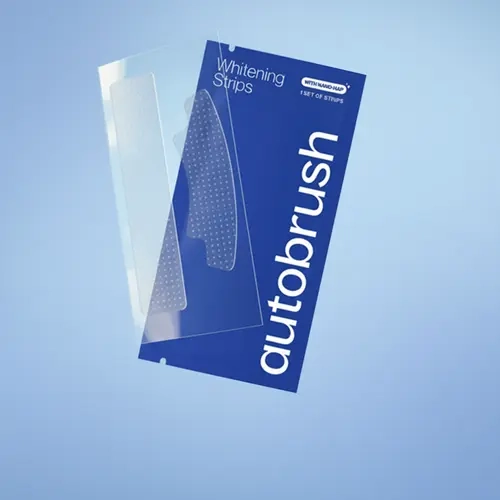 Autobrush Teeth Whitening Strips | 10% Hydrogen Peroxide + Nano-HAp Enamel Protection | 15-Minute Treatment | No Sensitivity | 1, 2 & 3 Pack