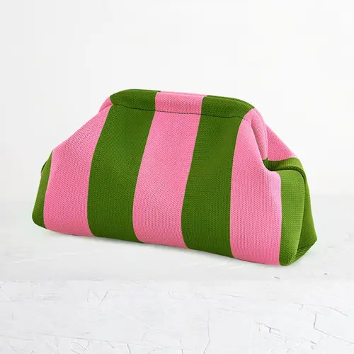 Autumn Winter Women's Striped/lattice/leaf/dot Cloud Handbag, Clip Closure Crossbody Bag, Lightweight Foldable for Daily Use, Gifts