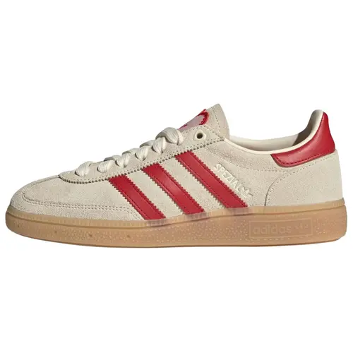 adidas Wmns Handball Spezial 'Cream White Scarlet Sandy Pink' Women's Athletic Footwear Sneakers - Gym Shoes with Responsive Design, Indoor Court Grip, Rubber, Light Mesh Upper