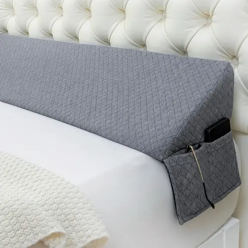 Sohochic Home Orthopedic Memory Foam Bed Gap Filler Wedge - 0-7" Between Headboard/Mattress, High-Density Memory Foam Reading Triangle Pillow, All-Season Comfort, Back Support for Twin, Full Beds