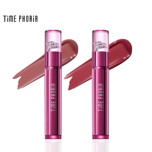 TIMEPHORIA 2PCS Altera Blurring Tinted Lip Tint - Lightweight, Hydrating, Moisturizing Formula - Easy Blending for Soft Glam Glossy Lips - Ideal for Versatile Makeup Looks