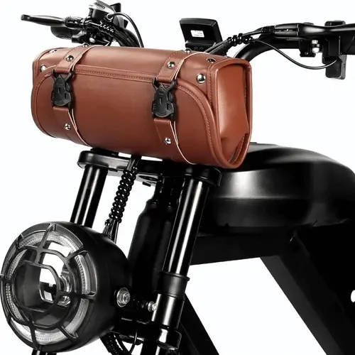 Waterproof Leather Electric Rear Rack Bag - Wear-Resistant Bicycle Trunk for E-Bikes, Motorcycle Gear, Bike Motorcycle Accessories