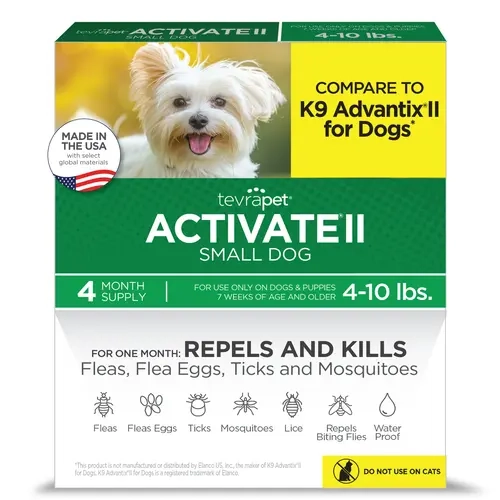 TevraPet Activate II for Dogs, Repels Fleas, Flea Eggs, Ticks, and Mosquitos