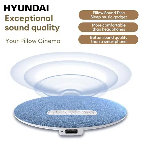 S1 Ultra-Thin Bluetooth Pillow Speaker - Bluetooth 6.0, 3D White Noise, Immersive Sound Field, Air Conduction Audio, USB Type-C, Portable Speakers for Bedtime Music, Headphone-Free Sleep, Android & iOS Phones Connection, Music Setup Compatibility