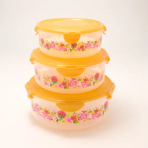 LocknLock 3-Piece Nestable Floral Printed Canisters