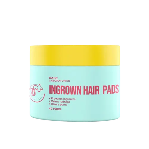 Base Laboratories Ingrown Hair Pads with AHA + BHA Exfoliating Post-Shave Pads to Reduce Razor Bumps Clear Pores & Smooth Skin for Bikini Line Underarms Legs & Face Body Care Hair Removal