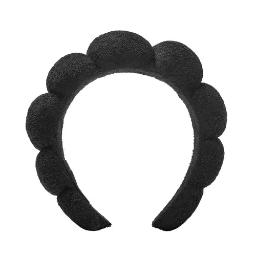 Women's Palladio Terry Cloth Spa Headband - Plush Absorbent Fabric Hairband, One Size Band-Shaped Bubble Hair Headbands, Tug-Free Cleansing, Gentle Hold, Facial Skin Treatment, Commute Use