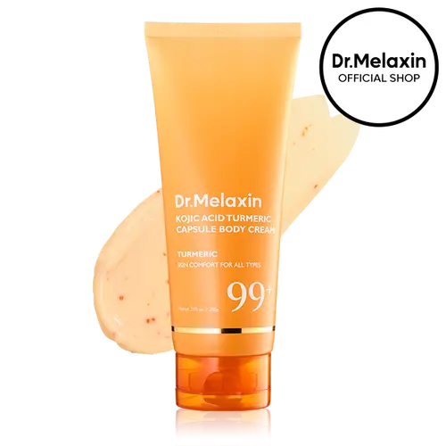 [Dr.melaxin Official] Kojic Acid Turmeric Capsule Body Cream 200ml for Body Dark Spot & Uneven Tone Care