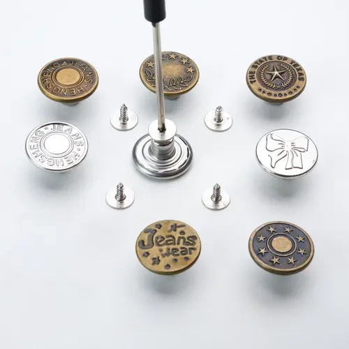 Adjustable Metal Jean Snap Button Kit (Buy 1 Get 1 Free, 40 Pieces) - Seamless Sewing Repair Tool, Removable Tack, Installer for DIY Enthusiasts' Home Jeans Waistband Customization & Tools and Gadgets Needs