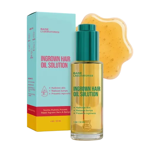 Base Laboratories Ingrown Hair Oil Solution for Bikini Line Underarms & Legs with Tea Tree Jojoba & Botanical Oils Helps Prevent Hairs Razor Bumps & Post Shave Irritation