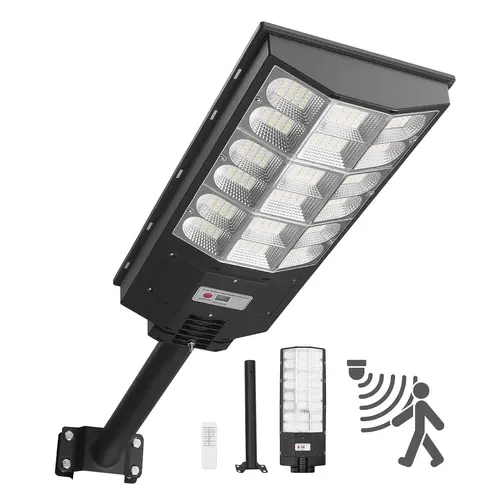 VEVOR 12000W Commercial Solar Landscape Light, 900000 Lumens Automatic Dusk-to-Dawn LED Flood Security Lamp with Motion Sensor, RF Remote Control, 25000mAh Battery, Adjustable Wide Beam, IP65 Waterproof Shatterproof Fixture for Driveways, Streets