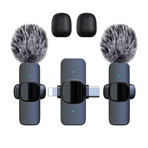 HITOZON 2.4G Wireless Lapel Microphone for Android Mobile/Tablets - USB Type-C Plug-and-Play Clip Mic, Omnidirectional Condenser, Compact ABS-Built, Hands-Free 1-Touch Recording, Mute Function, Long-Lasting Batteries, Vlogging Equipment Audio