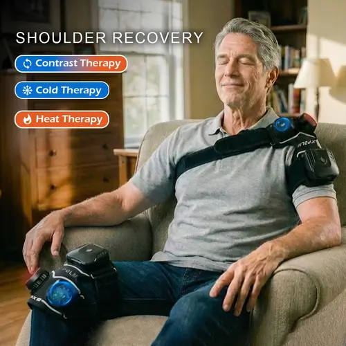 XPOLAR X Lite 3-in-1 Shoulder Ice Pack & Heating Pad with Cold,  Heat & Contrast Therapy, Cordless Wearable Wrap, No Ice Needed,  3-Second Cooling for Shoulder, Knee & Muscle Soreness & Stiffness