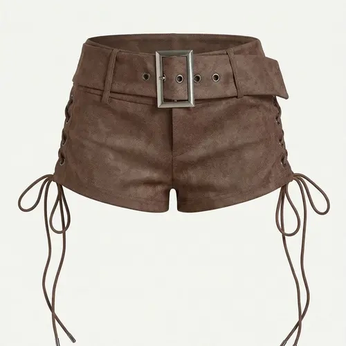 Women's Shorts Drawstring Grommet Eyelet Going Out Western Outfits Country Concerts Outfits