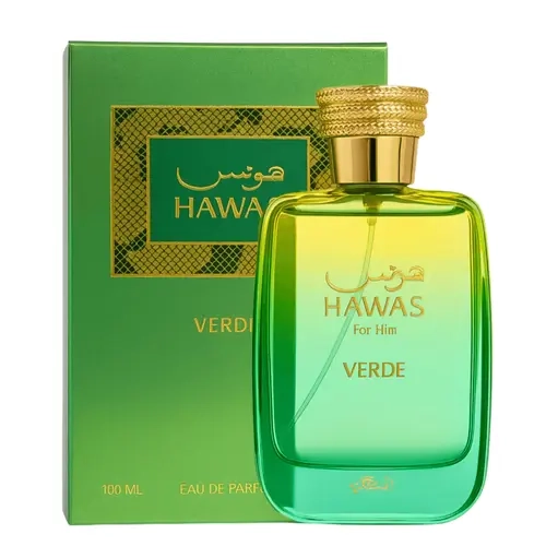 Lattafa Hawas Verde EDP, 100ML Fragrance - Unisex Citrus Herbs Scent, Everyday Wear Single Item, Aromatic Citrus Woody, Edp Perfume Spray