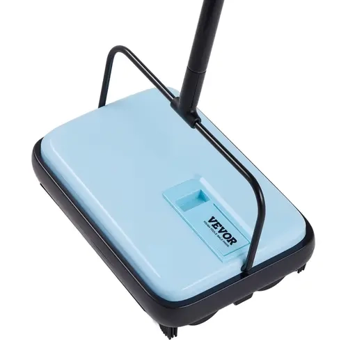 【Fallpicks】VEVOR Manual Carpet Sweeper, User-Friendly Household & Office Floor Cleaner, 6.7 in Cleaning Width, 300ml Dustbin, Bend-Free Handle, Pull-Up Empty Bin, Pet Hair & Dust Removal, Blue