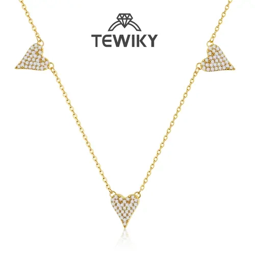TEWIKY Women's Dainty Gold Plated Necklace - Cute Tiny Open Heart Pendant Choker, Jewelry for Women, Female Gift-Ready Love Accessory for Special Occasions Gifting