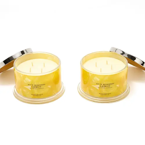 HomeWorx by Slatkin + Co. S/2 18oz Sun Kissed Lemon Candles