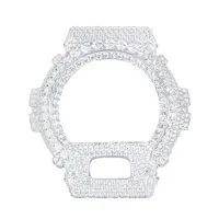 UCCIYO Iced Out Watch Bezel Case Cover Compatible DW6900, 18k Gold-Plated S925 Sterling Silver Copper Moissanite Jewelry Accessory, Wedding Gift【TQW02】