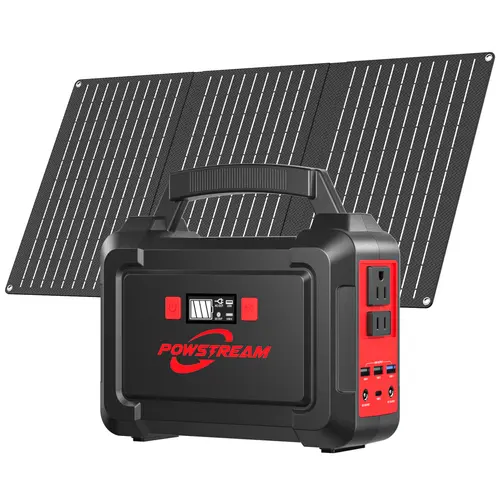 167Wh Solar Generator with 30W Solar Panel Portable Power Station with 2 x 100W AC Outlets (150W Surge) 8 Output Ports Built-in Flashlight for Home Camping Essentials Power Outages Emergency