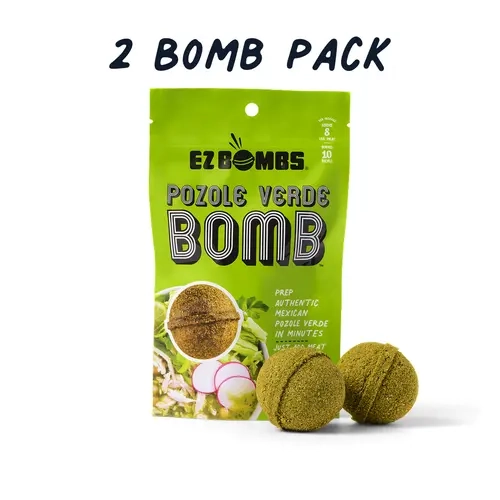 EZ BOMBS Pozole Verde Bombs 2 Bombs Per Pack - Authentic Mexican Seasoning Spice Bomb for Traditional Green Pozole
