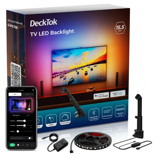 TV Backlight Strip – Smart RGB 4-Sided Lighting, Immersive Ambient Lights for Gaming & Movies