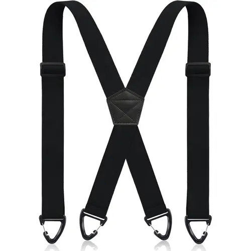 X Back Hidden Suspender 1.5 Inches Under Clothing Heavy Duty Work Suspenders for Men Women