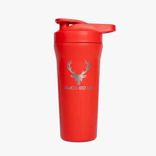 Bucked Up Insulated Stainless Steel Shaker Bottle - 27oz Double-Walled Water Bottle