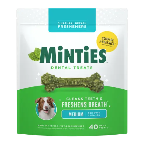 MINTIES Dog Dental Bone Treats, Dental Chews for Small / Medium / Large Dogs