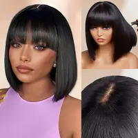 [NEW ARRIVAL]ShowRealHair Bob Wig 3x1 Lace Closure Bob Wig Short Bone Straight Unprocessed Virgin Human Hair Wig Glueless Multi Color Lightweight Breathable Easy Install Natural Style