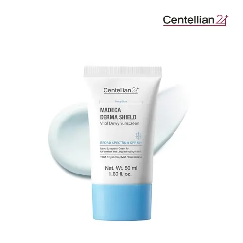 [NEW] [Centellian24] Derma Shield Vital Dewy Sun Cream (OTC) 50ml | Lightweight Melting Essence Formula | Daily Hydrating, Soothing & UV Protection with Cica & Moisture Boost | Korean Skincare, Facial, Moisturizing, Sunscreen
