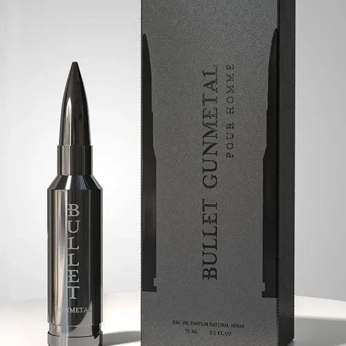 BHARARA Bullet Gunmetal 2.5 oz EDP Bold Masculine Men’s Cologne - Lavender, Citrus, Leather Notes - Versatile Fragrances Gift for Guys, Father's Day Mens Gifts, Father's Day Gifts, Gifts For Him