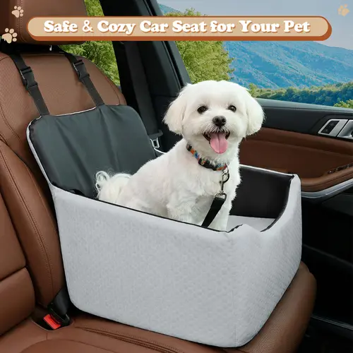 【DealsForYouDays】 VALUXE Dog Car Booster Seat, All-Season Enclosed Design with Seat Belt Straps, Non-Slip & Waterproof Pet Travel Seat Summervibes petlovers summerwins