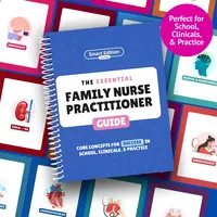 346-Page Customizable Essential Family Nurse Practitioner Paper Book - Practical & Essential Clinical Guide, Organized Desk Reference with Sticker Tabs for Student Patient Care, Diagnoses, Cardiovascular Needs, Fast System Scans, Clinics