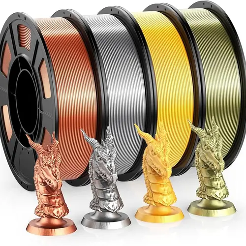 Entina Polylactic Acid (PLA) 3D Printer Filament, 1.75mm 4-Roll 250g Mini Spools Bundle, ±0.02mm Dimensional Accuracy, Clog-Free, Tangle-Free, Not Compatible with 1kg Spool AMS/Multi-Color Systems