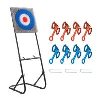 VEVOR Plastic Bristle Darts Target Set - Plastic Foam Darts (8 Pcs), Steel Tube Frame, Compact Design, Compact Storage, Secure Stand, Flat-Pack, Easy Setup, Stable Placement, for Adult Indoor/Outdoor Parties#SohoChic