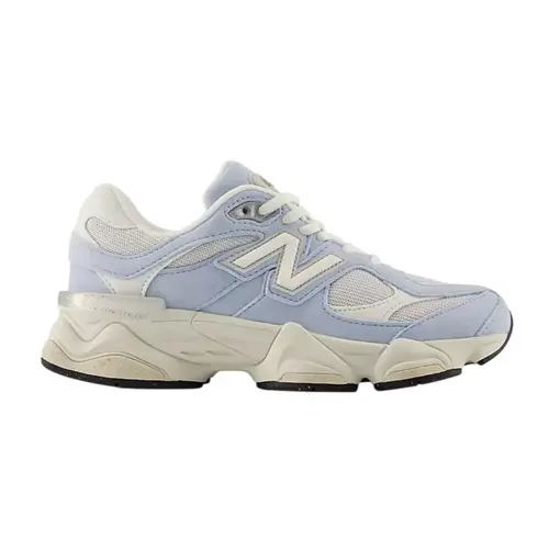 NEW BALANCE 9060 Sky Blue Women's Classical Sneakers - Fashion Footwear, Stylish, Durable, Chunky Grey Matter & Sky Blue Mesh Uppers, Breathable Gym & Tennis Walking Shoes, Rubber Sole, Airy Feet Design