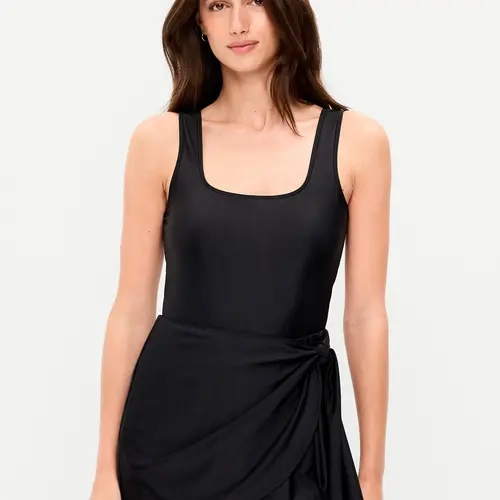 Old Navy Women's Matte Side-Tie Swim Dress