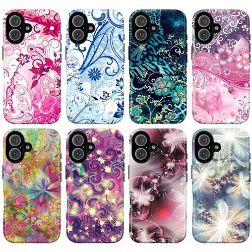 Abstract Floral Phone Case Colorful Swirl Vintage Protective Cover for iPhone 11-18 Pro Max Air, Samsung Galaxy S21-S26 Plus Ultra – Abstract Swirl Floral Design, Retro Aesthetic, Device Protection Phone Accessory Gift
