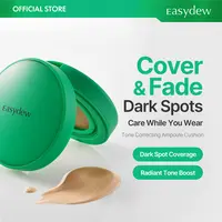 Easydew Mela B Toning Ampoule Cushion - Official Product 2-in-1 Korean Skincare & Makeup with EGF, Niacinamide & Hyaluron-Vital C - Smooth Full Coverage Foundation - 10 Shades Available - Olive Young