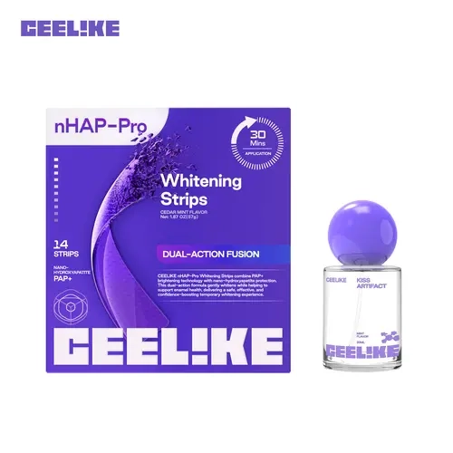 CEELIKE Unisex Adults Strips+Spray Kit - 14 Strips (7 Sessions) + Cucumber Spray, Gentle Enamel-Friendly Whitening Strips Teeth Stain Remover for Brightening, Oral Balance Support, Smile Care