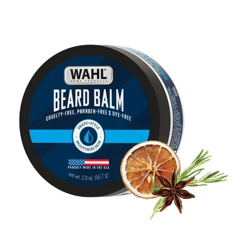 Wahl® Beard Balm for Men - Shapes and Styles Facial Hair – Leave in Conditioner for a Light Hold for All-Day Control – With Shea Butter, Aloe, Mango Seed Butter & Candelilla Wax - Model 3028690