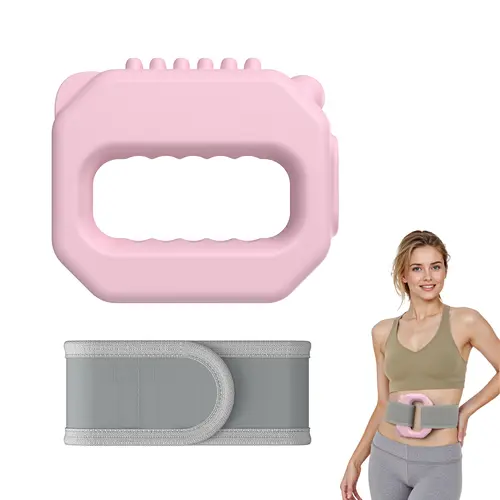 Merach Portable Vibrations Cordless Vibration for Whole Body Fascial Ring - 6 Speed Levels Neck & Shoulder Muscle Relief Deep Tissue Percussive Massager for Relaxation Pink & Gray Design Summervibes