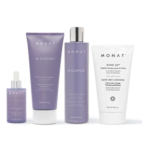 MONAT IR Clinical Hair Thinning Defense System + Bond IQ Peptide Therapy Leave-In Crème | Strengthening & Hair Thinning Defense Support Set Hair Treatment Solution Hair Care Essence Hair Scalp Moisturizer Repair